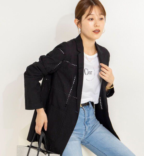 NOLLEY'S「ウォッシャブルレースジャケット」|テーラードジャケット|