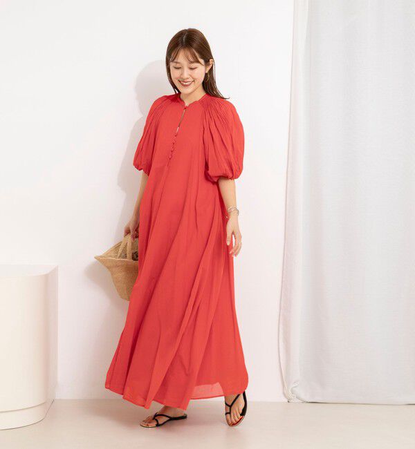 NOLLEY'S「ウォッシャブルハンドスモックバルーン袖ワンピース」|ワンピース|