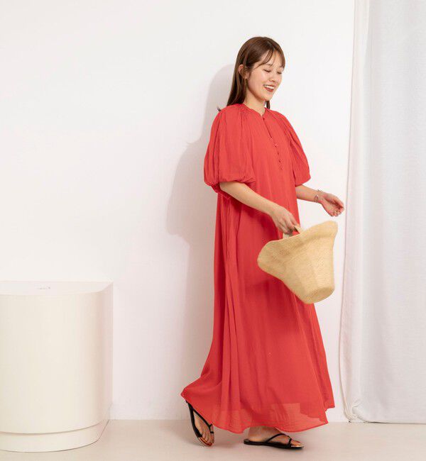 NOLLEY'S「ウォッシャブルハンドスモックバルーン袖ワンピース」|ワンピース|