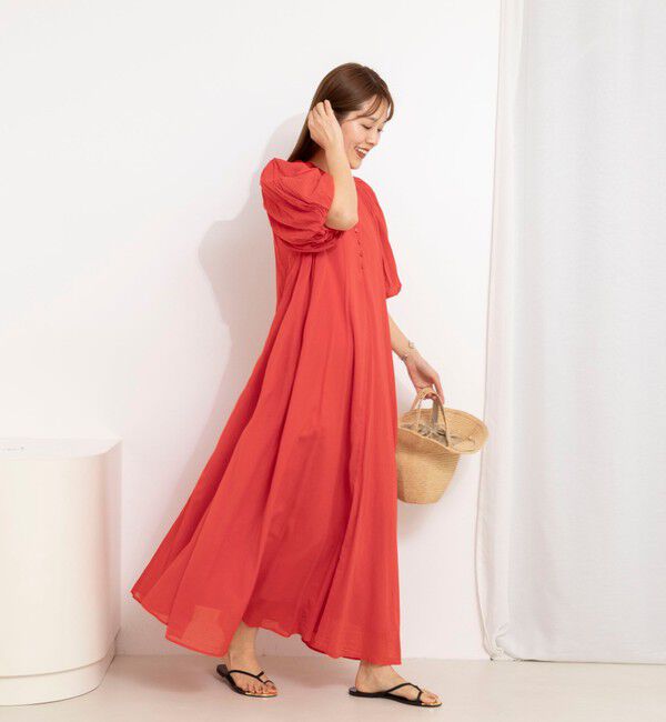 NOLLEY'S「ウォッシャブルハンドスモックバルーン袖ワンピース」|ワンピース|
