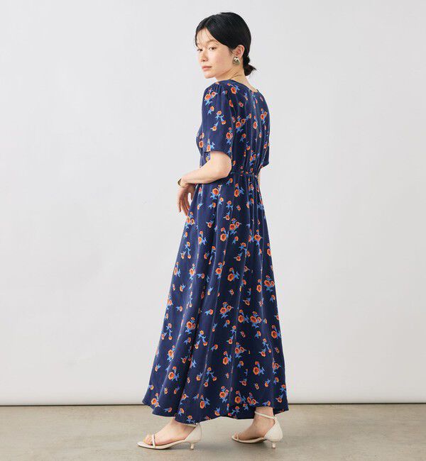 NOLLEY'S「ウォッシャブルスカーレット柄ワンピース」|ワンピース|