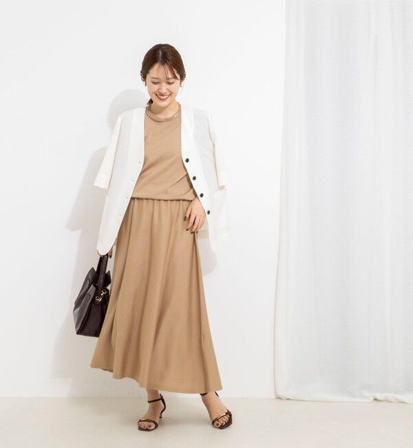 NOLLEY'S「《手洗い可能》ブラウジングフレアニットワンピース」|ワンピース|