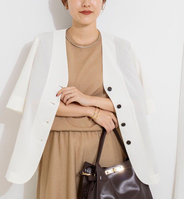 NOLLEY'S「《手洗い可能》ブラウジングフレアニットワンピース」|ワンピース|