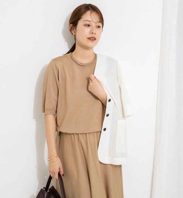 NOLLEY'S「《手洗い可能》ブラウジングフレアニットワンピース」|ワンピース|