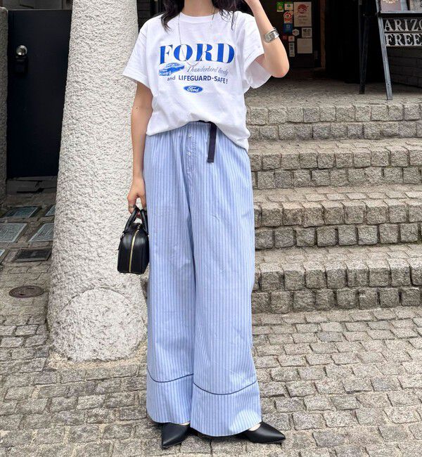 fredy emue「ストライプパジャマパンツ」|チノ|