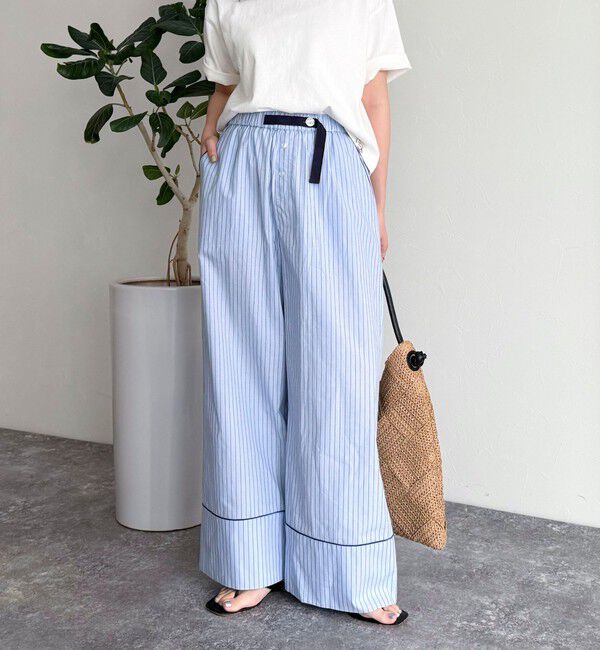 fredy emue「ストライプパジャマパンツ」|チノ|