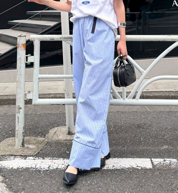 fredy emue「ストライプパジャマパンツ」|チノ|