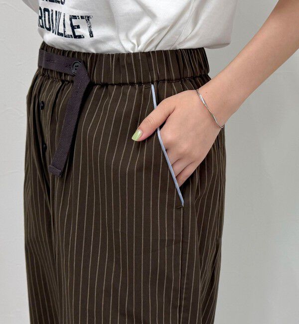 fredy emue「ストライプパジャマパンツ」|チノ|