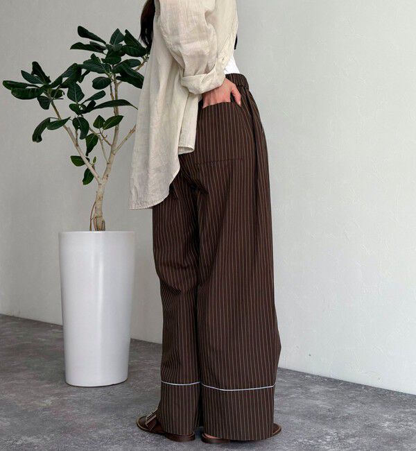 fredy emue「ストライプパジャマパンツ」|チノ|
