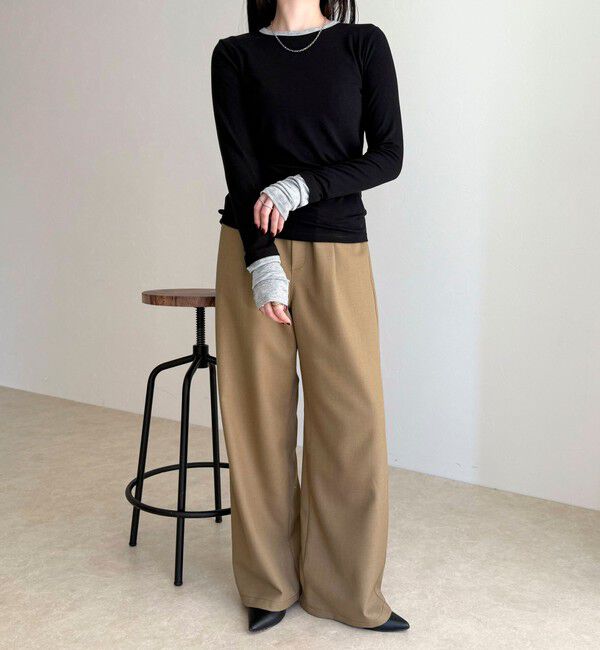 fredy emue「シアーリブレイヤードロンTシャツ」|Tシャツ・カットソー|