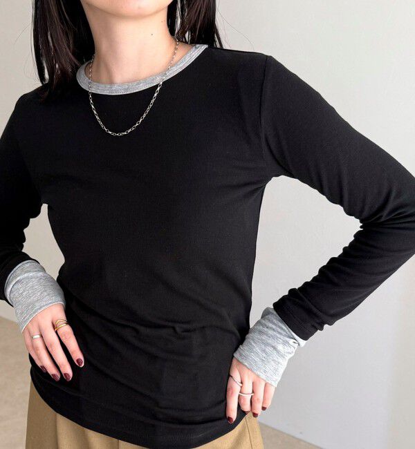 fredy emue「シアーリブレイヤードロンTシャツ」|Tシャツ・カットソー|