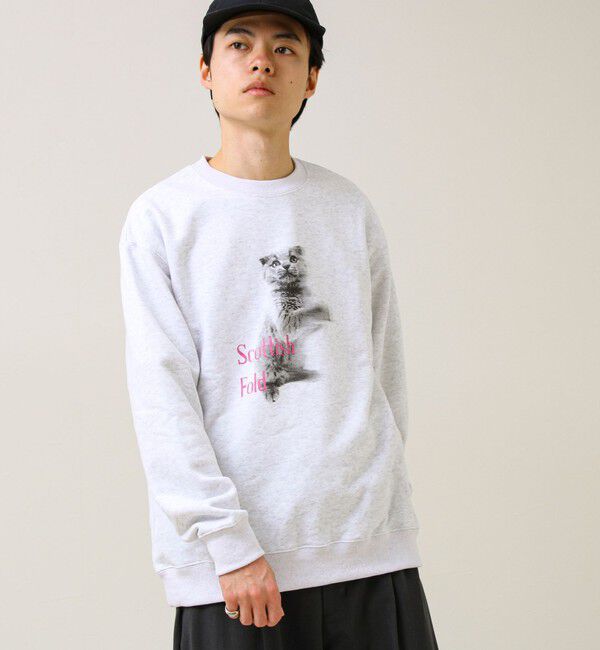 GLOSTER「【MY PET】クルーネックプリントスウェット」|スウェット・ジャージ|グレー系その他3