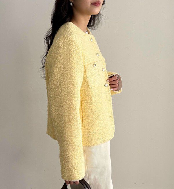 fredy emue「ノーカラーツィードジャケット」|ノーカラージャケット|