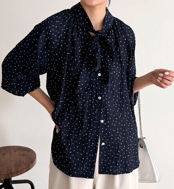 fredy emue「ハートドットボウタイブラウス」|シャツ・ブラウス|