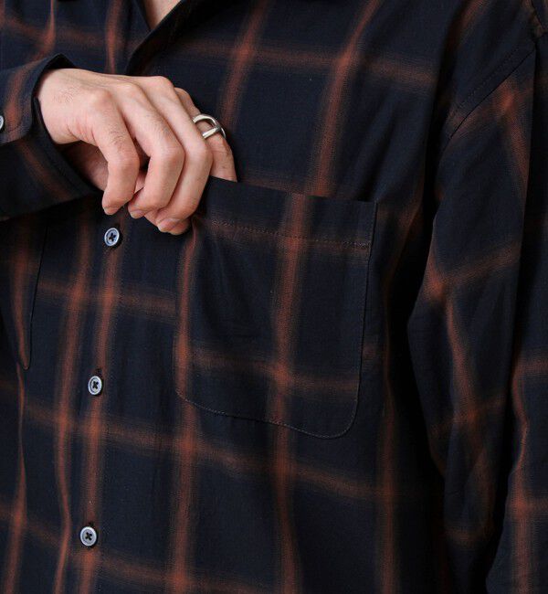 GLOSTER「【奥行きのある色合い】オンブレチェック ロングスリーブシャツ」|シャツ・ブラウス|