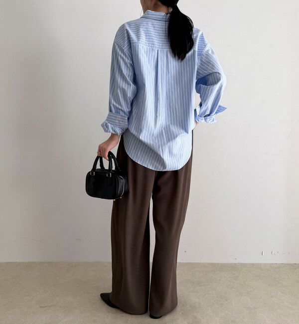 fredy emue「【4サイズ展開/リピーター続出！】とろみツイルストレートイージーパンツ」|チノ|