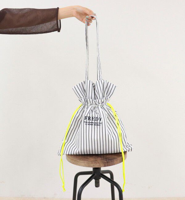 fredy emue「アウトポケットストライプロゴトートバッグ」|トートバッグ|