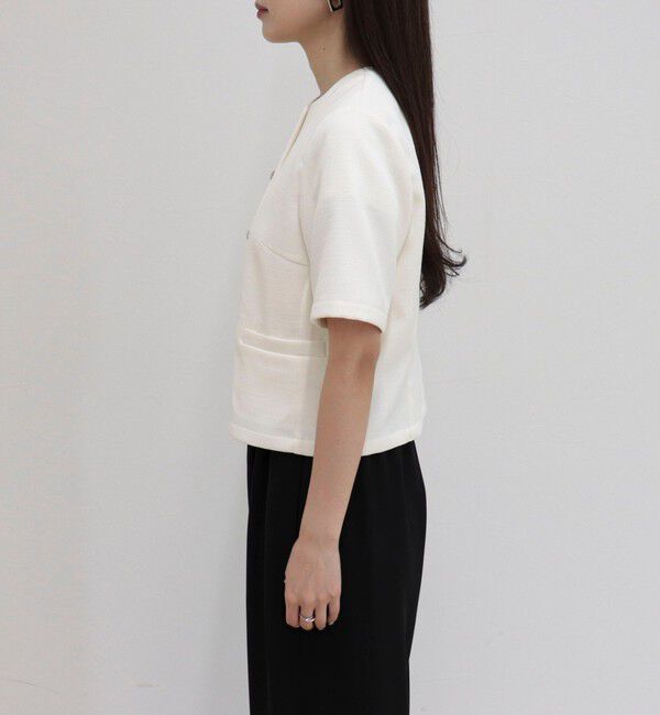 fredy emue「【@sora_522m企画】ノーカラーハーフスリーブジャケット」|ノーカラージャケット|