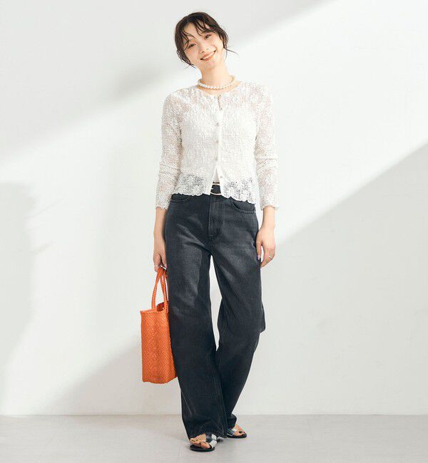 fredy emue「フラワーストレッチレースカーデ」|カーディガン|