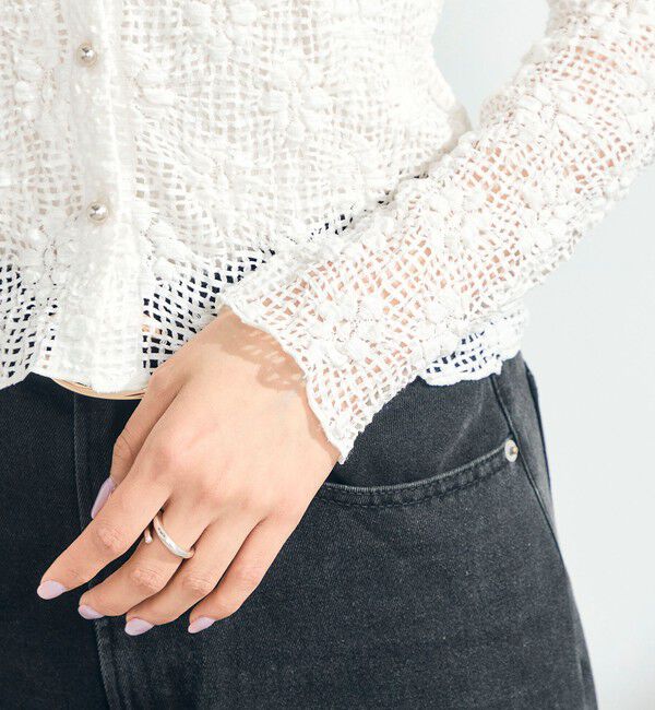 fredy emue「フラワーストレッチレースカーデ」|カーディガン|