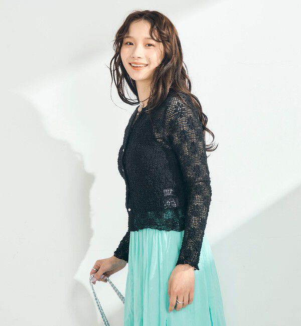 fredy emue「フラワーストレッチレースカーデ」|カーディガン|