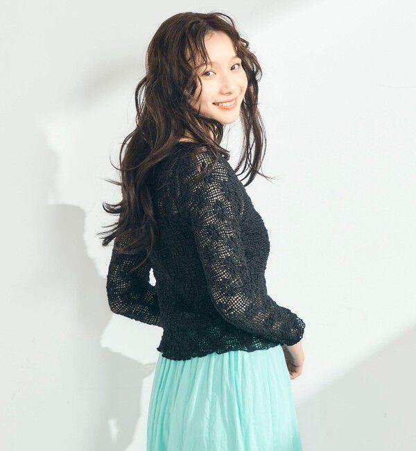 fredy emue「フラワーストレッチレースカーデ」|カーディガン|