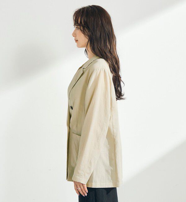 fredy emue「リネン混ライトダブルジャケット」|テーラードジャケット|