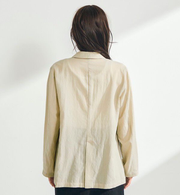 fredy emue「リネン混ライトダブルジャケット」|テーラードジャケット|