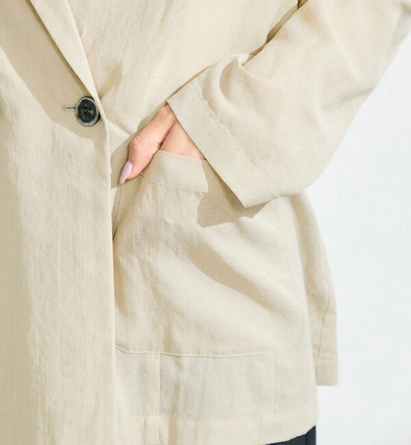 fredy emue「リネン混ライトダブルジャケット」|テーラードジャケット|