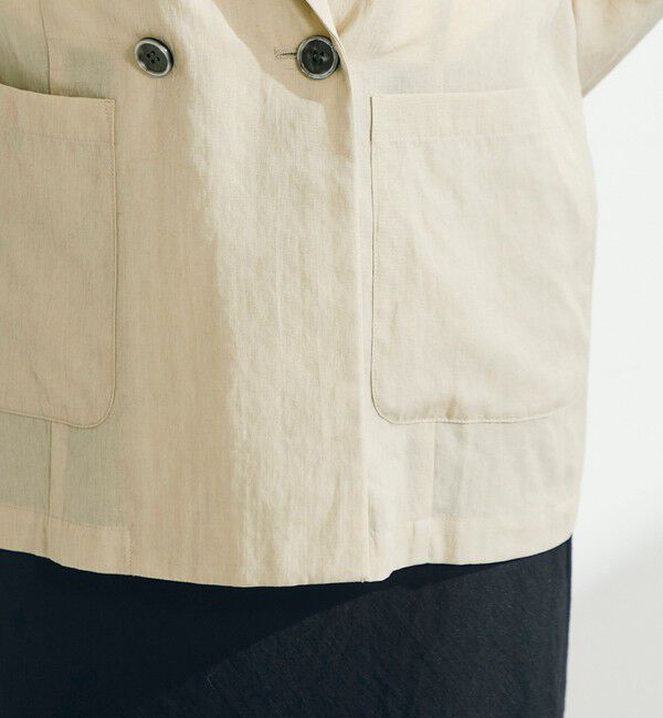 fredy emue「リネン混ライトダブルジャケット」|テーラードジャケット|