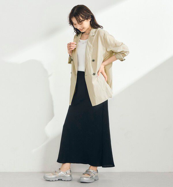 fredy emue「リネン混ライトダブルジャケット」|テーラードジャケット|