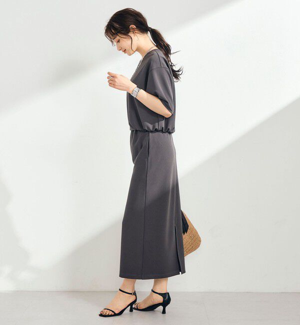 fredy emue「カットジョーゼット5分袖プルオーバー」|Tシャツ・カットソー|