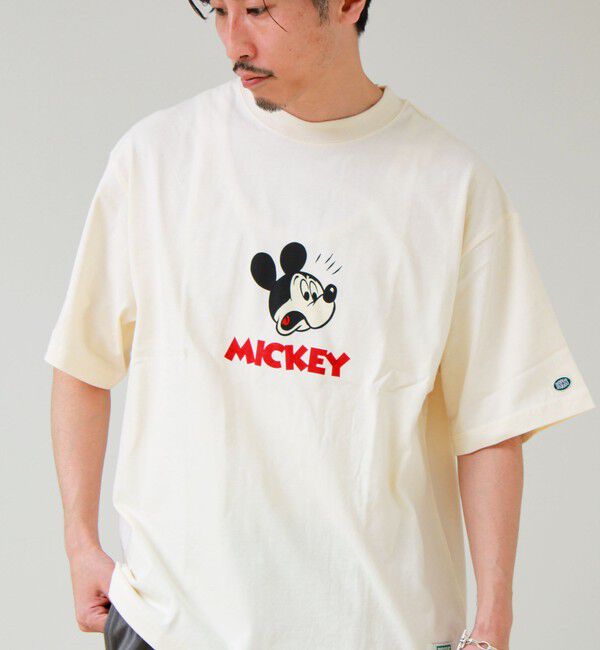 GLOSTER「【DISCUS】Disney ミッキープリントTシャツ」|Tシャツ・カットソー|ホワイト系その他4