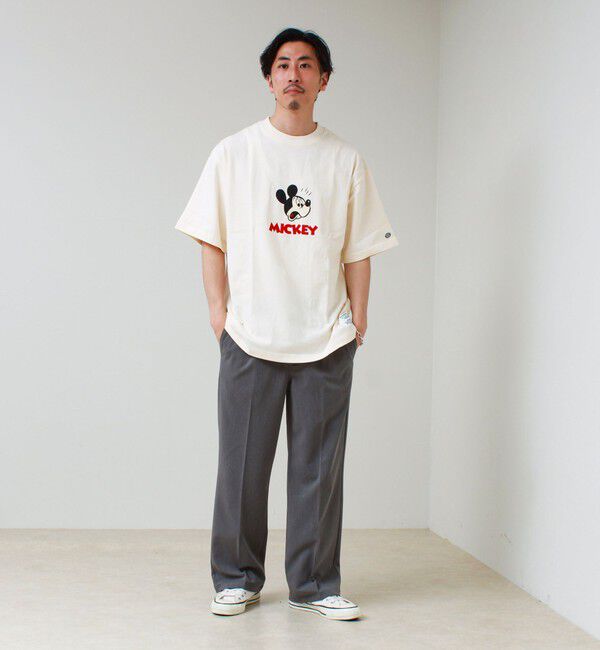 GLOSTER「【DISCUS】Disney ミッキープリントTシャツ」|Tシャツ・カットソー|