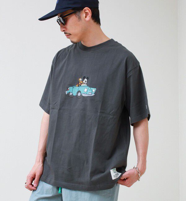 GLOSTER「【DISCUS】Disney ミッキープリントTシャツ」|Tシャツ・カットソー|