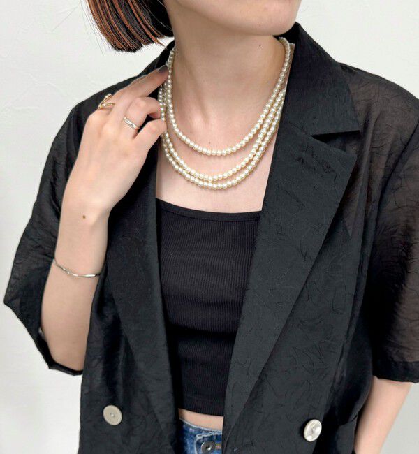 fredy emue「【人気の為、再販売！】パール/メタルマルチロングネックレス」|ネックレス|