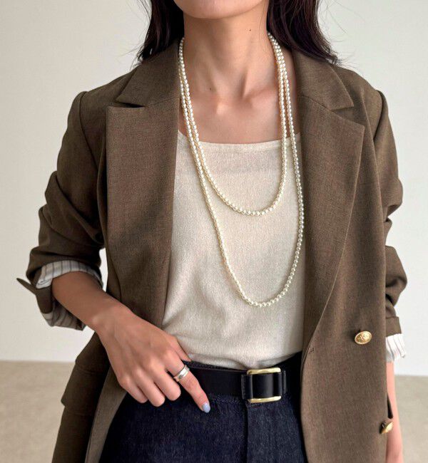 fredy emue「【人気の為、再販売！】パール/メタルマルチロングネックレス」|ネックレス|
