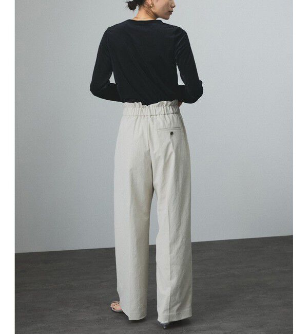 SALON adam et rope'「コットンライクスタイルアップパンツ」|スラックス|