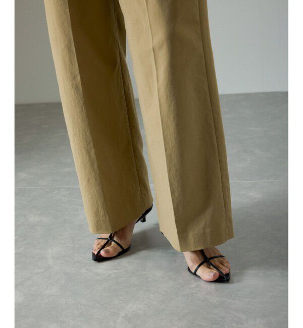 SALON adam et rope'「コットンライクスタイルアップパンツ」|スラックス|