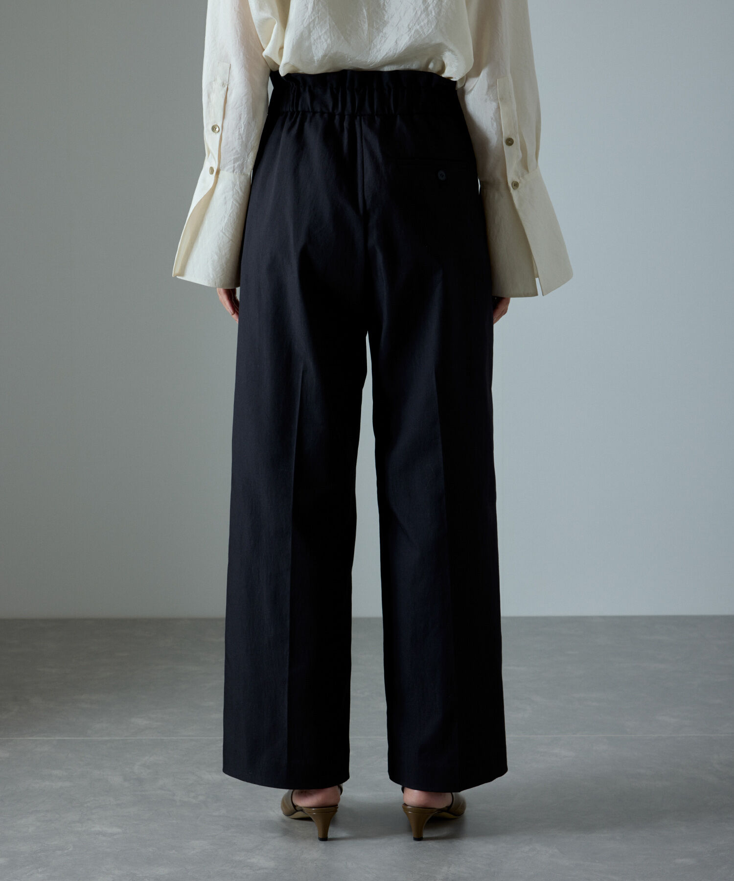 SALON adam et rope'「コットンライクスタイルアップパンツ」|スラックス|