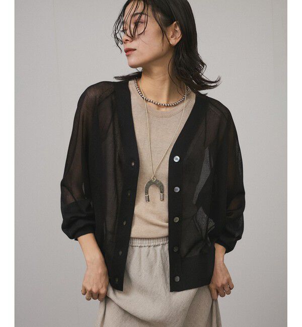 SALON adam et rope'「ブライトシアーカーディガン」|カーディガン|クロメイン