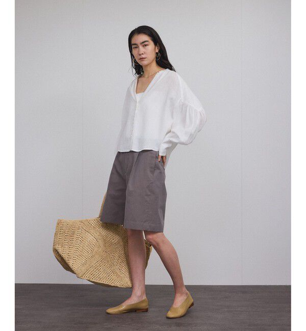 SALON adam et rope'「リネンスキッパーギャザーブラウス / ［GENTLE LINEN］」|シャツ・ブラウス|