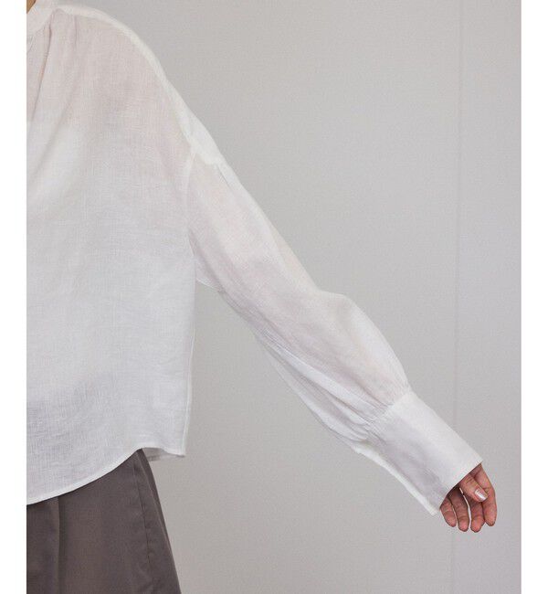 SALON adam et rope'「リネンスキッパーギャザーブラウス / ［GENTLE LINEN］」|シャツ・ブラウス|