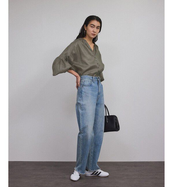 SALON adam et rope'「リネンスキッパーギャザーブラウス / ［GENTLE LINEN］」|シャツ・ブラウス|