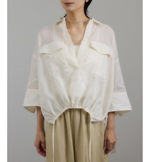 SALON adam et rope'「シアーリネンスキッパードルマンシャツ」|シャツ・ブラウス|