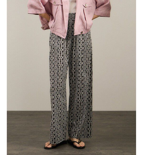 SALON adam et rope'「リバティイージーパンツ」|チノ|ブラック(01)