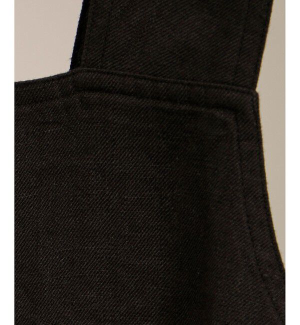 SALON adam et rope'「リネンツイルスクエアーネックジャンパースカート」|ワンピース|