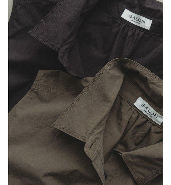 SALON adam et rope'「近江晒タイプライターノースリーブシャツ」|シャツ・ブラウス|