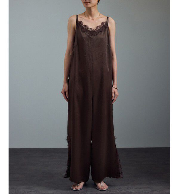 SALON adam et rope'「リバーレースサロペット / ロンパース」|オールインワン|