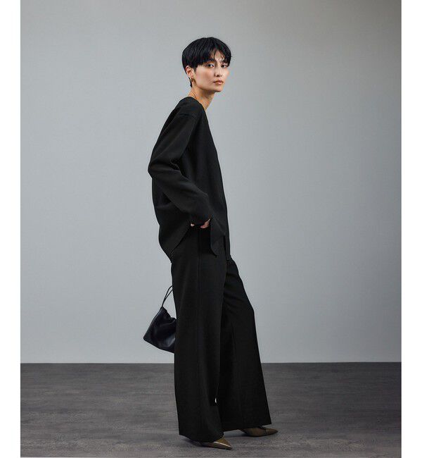 SALON adam et rope'「ストレッチセミフレアスタイルアップパンツ / セットアップ対応 」|スラックス|